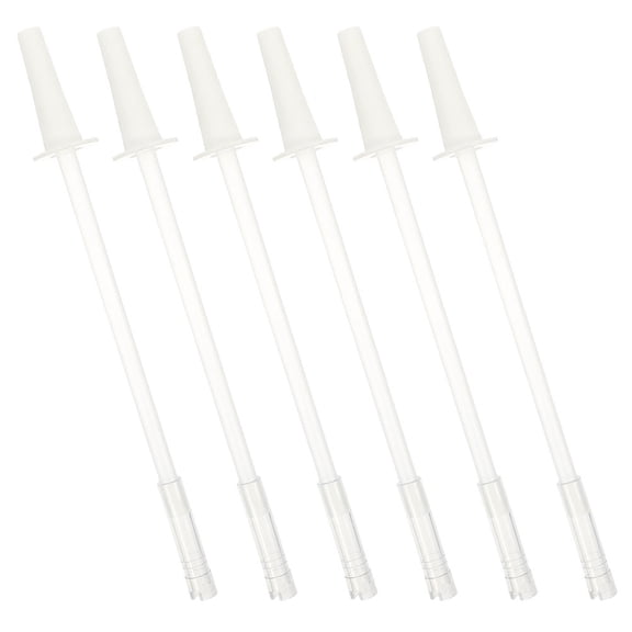 ifundom Silicone Water Bottle Straw with Smooth Nozzle, White, 6 Sets - , Reusable,