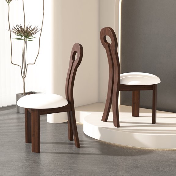 Wear - resistant Walnut Wood | For Frequent Use | Long - term Reliable Dining Chairs