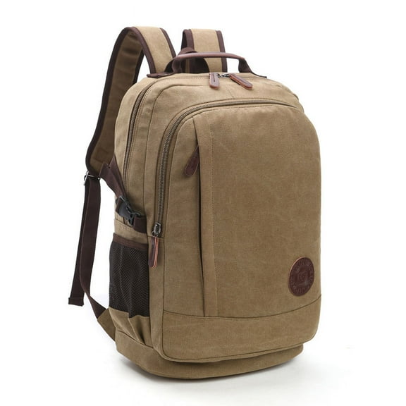 Wear-resistant Washed Canvas Men's And Women's Backpacks Street Casual Fashion Large Capacity Multifunctional,Army Green