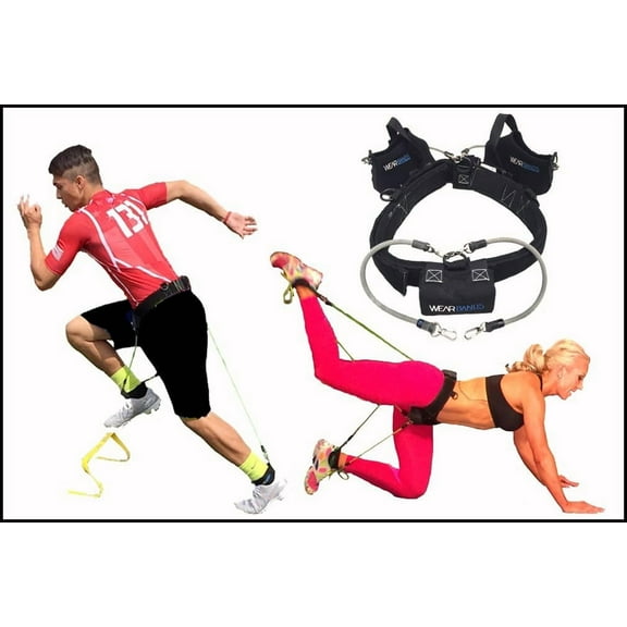 WearBands 3-Level Resistance Bands Training and Exercise System for Sports, Fitness, Glute Building & Toning, Rehab, Conditioning, Home, and Travel Fitness
