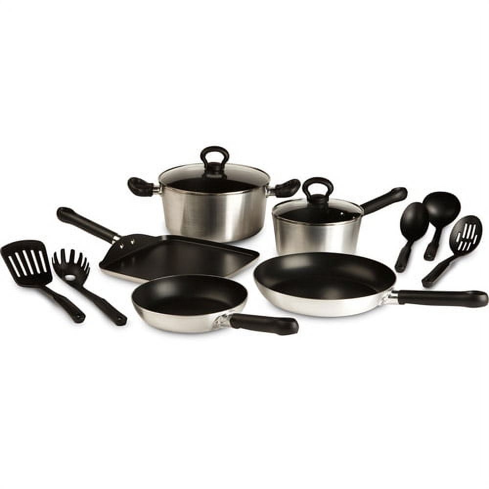 WearEver Satin Effects Brushed Nonstick 12-Piece Cookware Set
