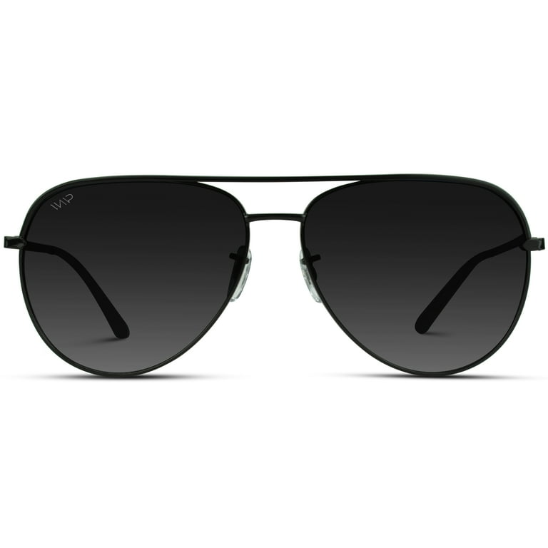 Black top flat aviators