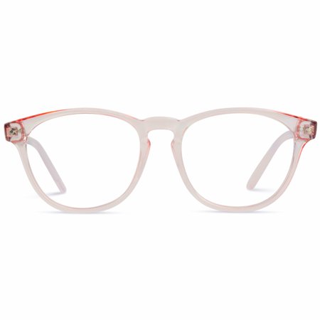 WearMe Pro - Women Round Classic Horn Rimmed Blue Light Blocking Computer Glasses