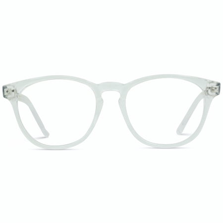 WearMe Pro - Women Round Classic Horn Rimmed Blue Light Blocking Computer Glasses