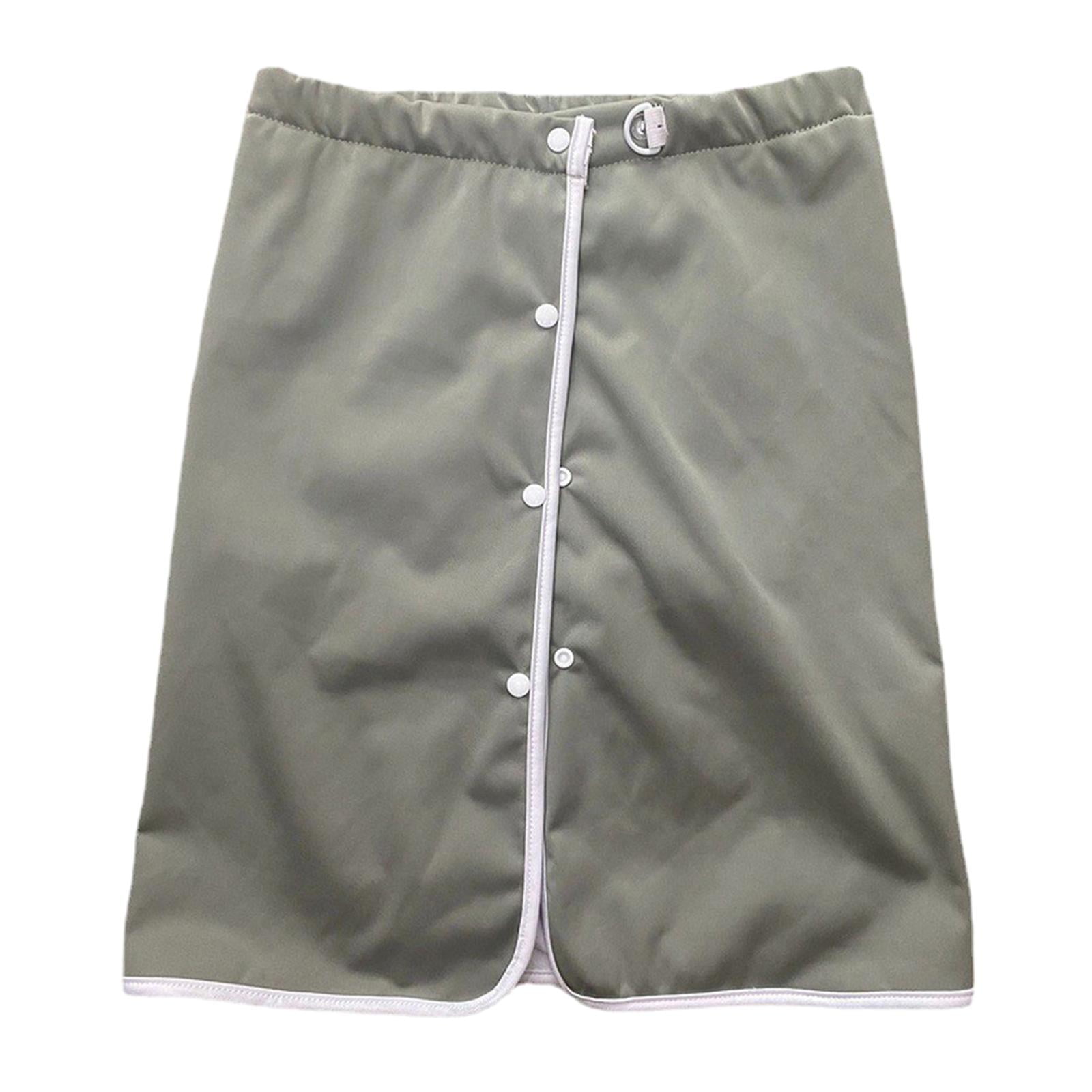 Wearable Adult Diaper Skirt ,Bed Mat ,Night Time Washable Breathable ,Adjustable Waistband, Adult Cloth Diaper Reusable for Adults Men and Women Grayish green XL