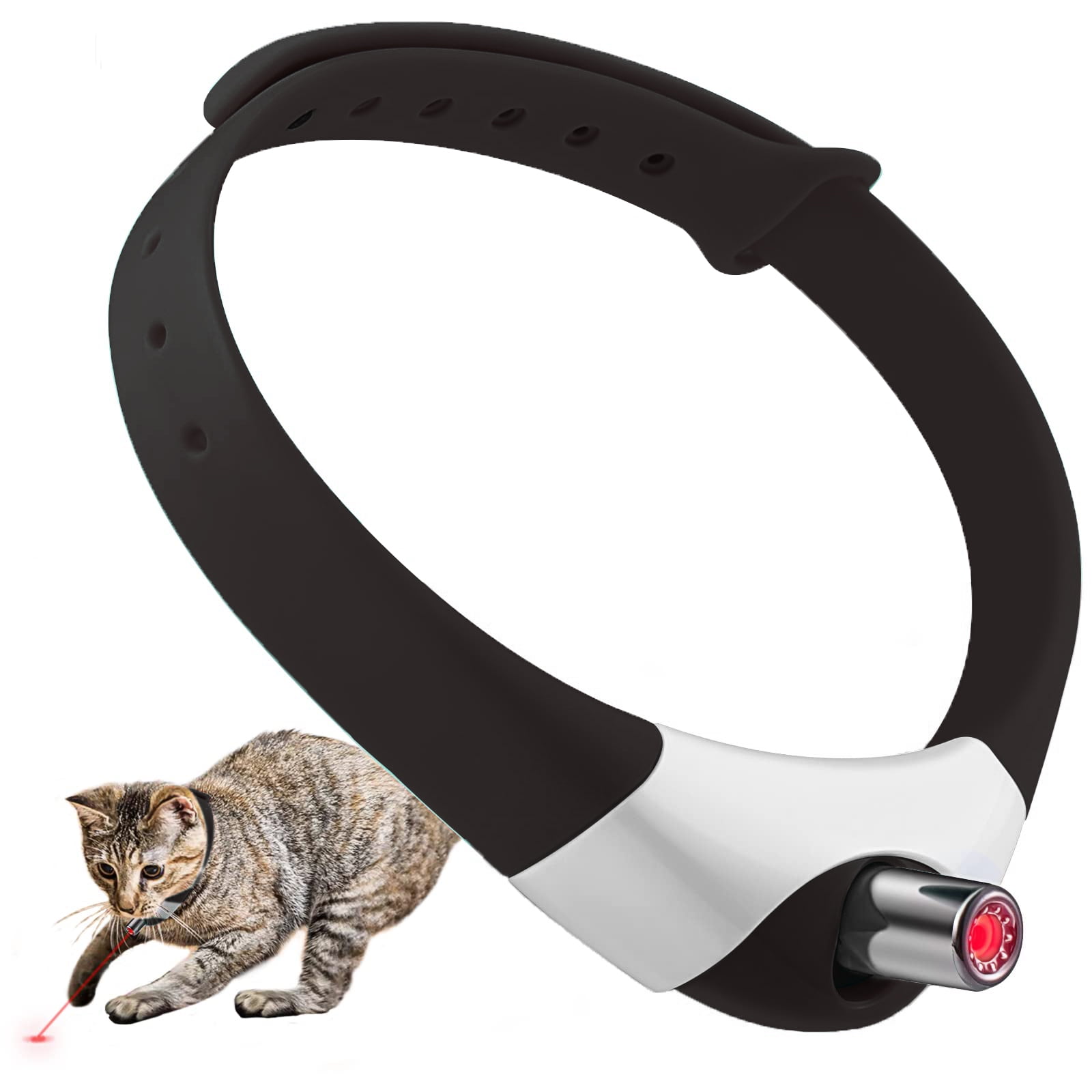 Wearable Automatic Cat Toys with LED Lights, Interactive Cat Toys for Indoor Cats, USB