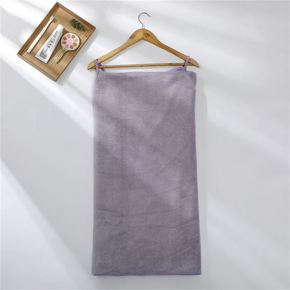 Wearable Bath Towel for Women Plus Size - Coral Velvet Absorbent Sling Bath Wrap with Spaghetti Straps, Quick Dry Body Towel for Spa, Beach, Pool, Shower - Adjustable Secure Fit, 29.5x55.1 Inch