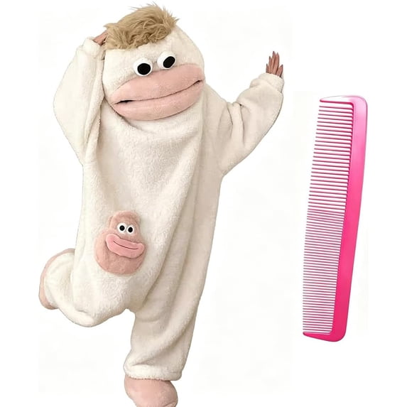 Wearable Big Mouth Creature Blanket Hoodie Onesie,Vibrant Hair Plush Hooded for Adult & Kid,Cozy Sleeping Bag Costume