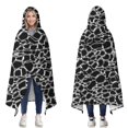 thumbnail image 1 of Wearable Blanket,Animal Skin Pattern Hooded Wearable Flannel Blanket for Adults & Teens,Winter Poncho Shawl Wrap Cape Cozy Anti-Pill,60"x80", 1 of 5