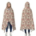 thumbnail image 1 of Wearable Blanket,Beige Christmas Character Pattern Hooded Wearable Flannel Blanket for Adults & Teens,Winter Poncho Shawl Wrap Cape Cozy Anti-Pill,50"x60", 1 of 5