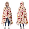 thumbnail image 1 of Wearable Blanket,Beige Christmas Santa Pattern Hooded Wearable Flannel Blanket for Adults & Teens,Winter Poncho Shawl Wrap Cape Cozy Anti-Pill,50"x60", 1 of 5