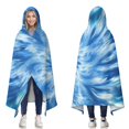 thumbnail image 1 of Wearable Blanket,Blue Burst Pattern Hooded Wearable Sherpa Blanket for Adults & Teens,Winter Poncho Shawl Wrap Cape Thick Warm,50"x60", 1 of 5