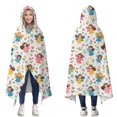 thumbnail image 1 of Wearable Blanket,Colorful Princess Flower Fairy Pattern Hooded Wearable Flannel Blanket for Adults & Teens,Winter Poncho Shawl Wrap Cape Cozy Anti-Pill,50"x60", 1 of 5