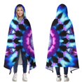 thumbnail image 1 of Wearable Blanket,Colorful Tie Dye Mandala Pattern Hooded Wearable Flannel Blanket for Adults & Teens,Winter Poncho Shawl Wrap Cape Cozy Anti-Pill,50"x60", 1 of 5