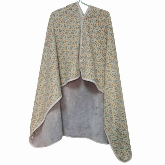 Wearable Blanket, Cozy Loungewear Pocketed Plush Cape Wrap for Adults & Teens(80*130cm Size )