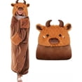 thumbnail image 1 of Wearable Blanket, Cute Animals Hooded Blanket Adult Blanket Hoodies for Women, Warm, Cozy Throw Wrap With Giant Hood, Gifts for Mom Girlfriend Wife Sister Kids, 1 of 2