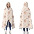 thumbnail image 1 of Wearable Blanket,Flower Fairy Princess Pattern Hooded Wearable Flannel Blanket for Adults & Teens,Winter Poncho Shawl Wrap Cape Cozy Anti-Pill,50"x60", 1 of 5