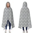 thumbnail image 1 of Wearable Blanket,Gray Geometric Arrow Pattern Hooded Wearable Sherpa Blanket for Adults & Teens,Winter Poncho Shawl Wrap Cape Thick Warm,50"x60", 1 of 5