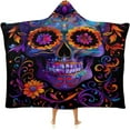 thumbnail image 1 of Wearable Blanket Halloween Skull Cloak Hooded Blanket for Women Kids Cozy and Comfy Halloween Pumpkin Gift, 1 of 6