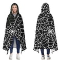 thumbnail image 1 of Wearable Blanket,Halloween Spider Web Pattern Hooded Wearable Flannel Blanket for Adults & Teens,Winter Poncho Shawl Wrap Cape Cozy Anti-Pill,50"x60", 1 of 5