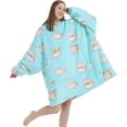thumbnail image 1 of Wearable Blanket Hoodie Oversize Sherpa Fleece Hooded Blanket for Adults and Kids Snuggie Sweatshirt for Women Men, 1 of 5