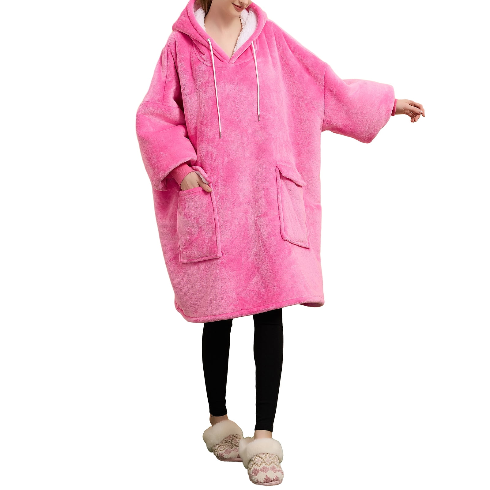 Wearable Blanket Hoodie, Oversized Hooded Blanket Sweatshirt for Women