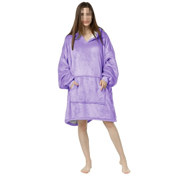 Wearable Blanket Hoodie Oversized Hoodie Blanket Warm and Cozy Blanket Hoodie for Women and Men with Big Pocket