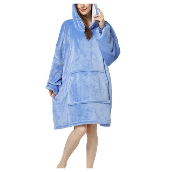 Wearable Blanket Hoodie Oversized Hoodie Blanket Warm and Cozy Blanket Hoodie for Women and Men with Big Pocket