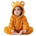 thumbnail image 1 of Wearable Blanket Hoodie, Plush Teddy One Piece Bear Suit for Baby, Girls and Boys,Fluffy, Warth Hood, Button-Front Closure, 1 of 6