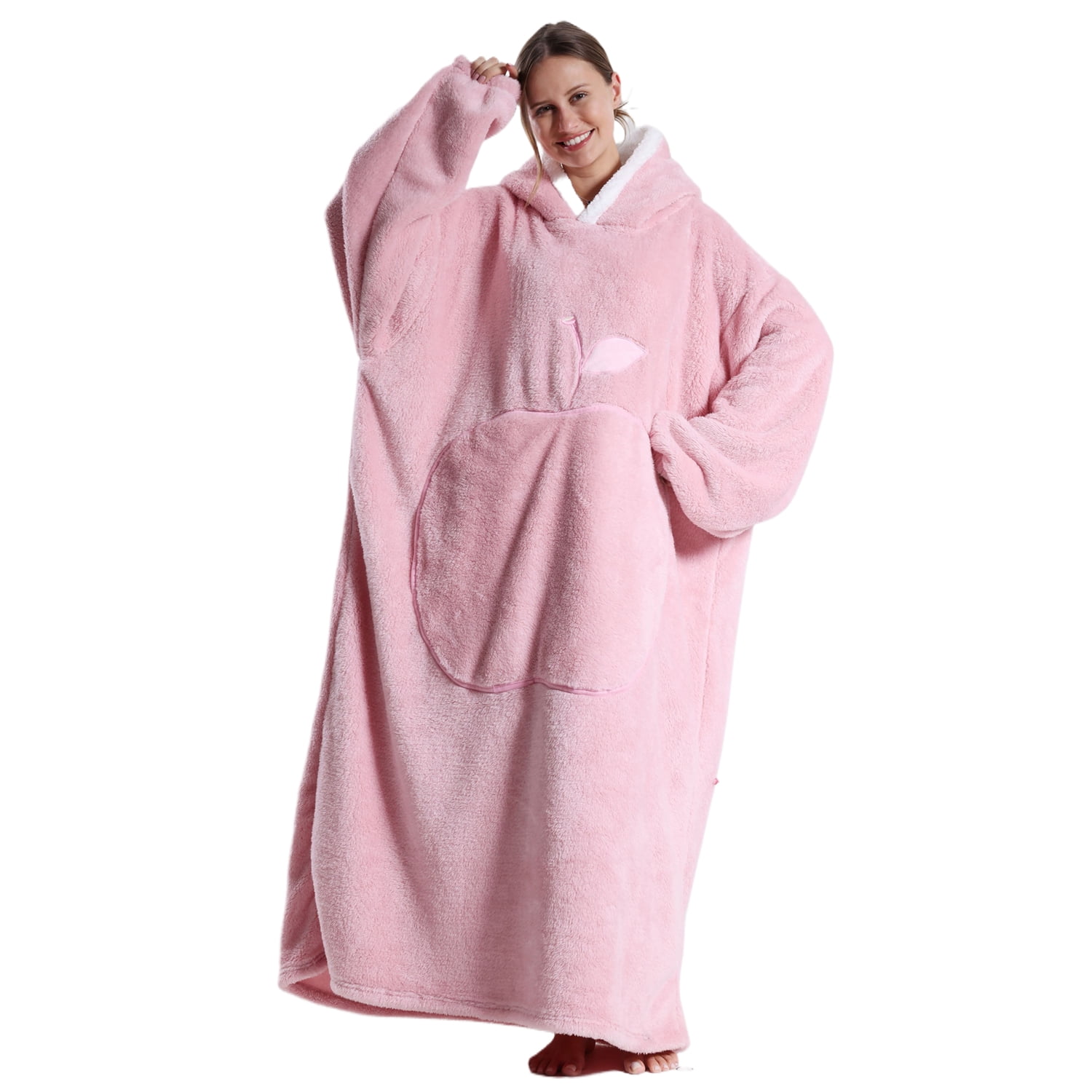Wearable Blanket Hoodie for Women Men Adult Oversized Hooded Blanket Cozy Sweater Super Soft Comfortable Wearable Blanket with Sleeves Hoodie Sweatshirt with Pockets