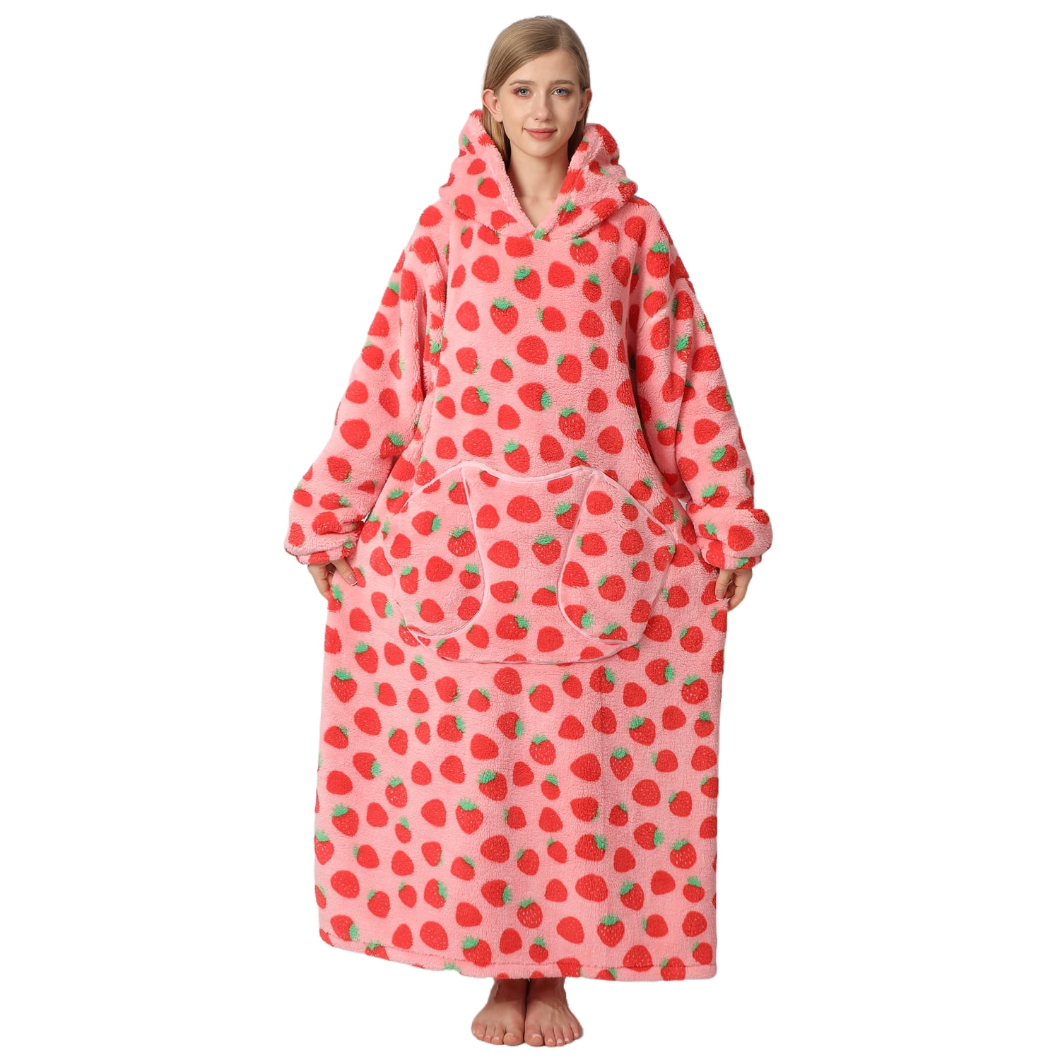 Wearable Blanket Hoodie for Women Men Adult Oversized Hooded Blanket Cozy Sweater Super Soft Comfortable Wearable Blanket with Sleeves Hoodie Sweatshirt with Pockets