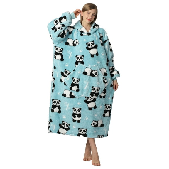 Wearable Blanket Hoodie for Women Men Adult Oversized Hooded Blanket Cozy Sweater Super Soft Comfortable Wearable Blanket with Sleeves Hoodie Sweatshirt with Pockets