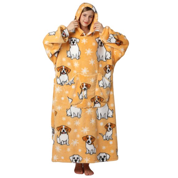 Wearable Blanket Hoodie for Women Men Adult Oversized Hooded Blanket Cozy Sweater Super Soft Comfortable Wearable Blanket with Sleeves Hoodie Sweatshirt with Pockets