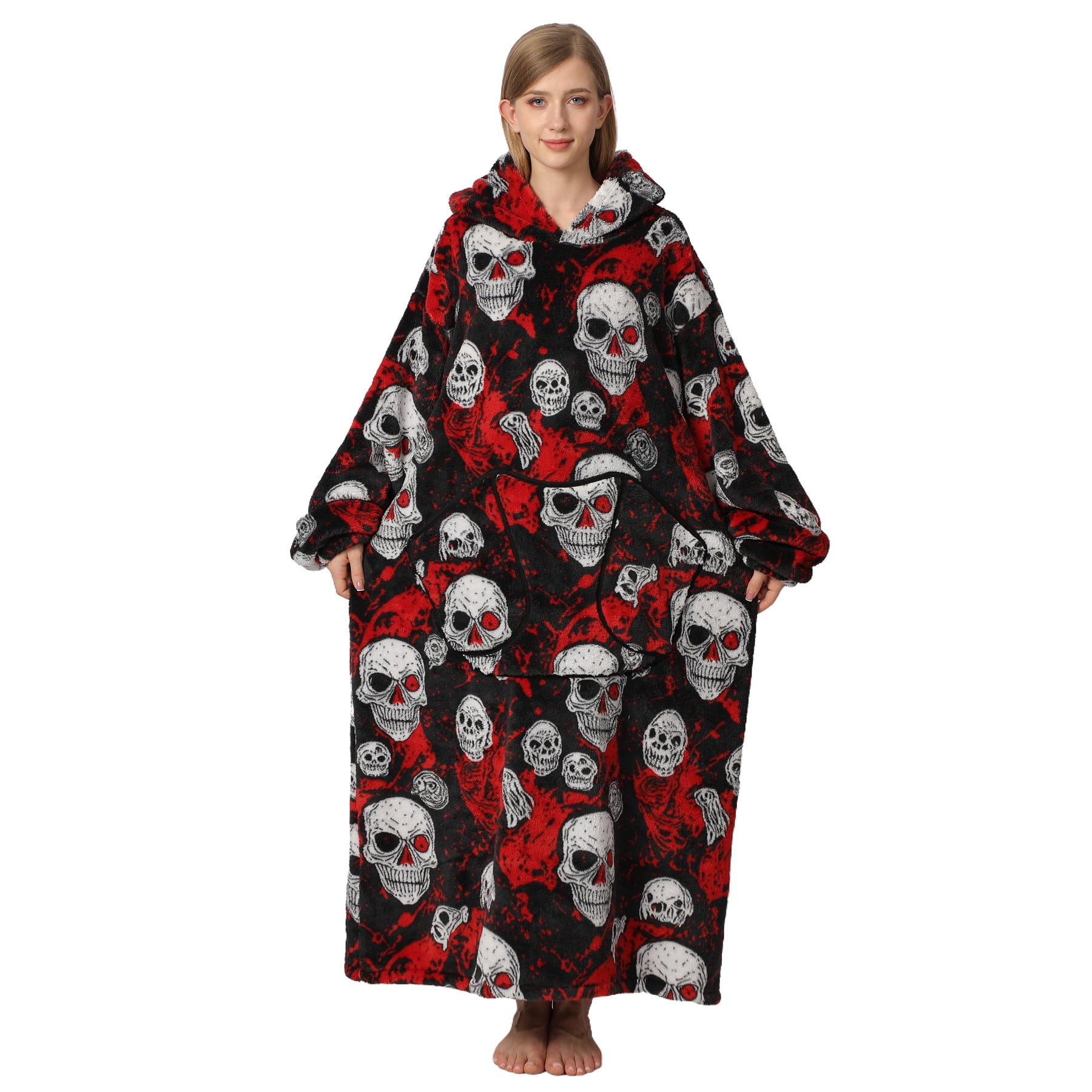 Wearable Blanket Hoodie for Women Men Adult Oversized Hooded Blanket Cozy Sweater Super Soft Comfortable Wearable Blanket with Sleeves Hoodie Sweatshirt with Pockets