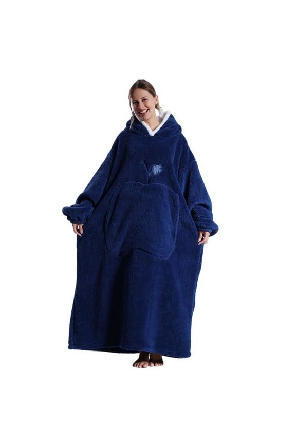 Wearable Blanket Hoodie for Women Men Adult Oversized Hooded Blanket Cozy Sweater Super Soft Comfortable Wearable Blanket with Sleeves Hoodie Sweatshirt with Pockets