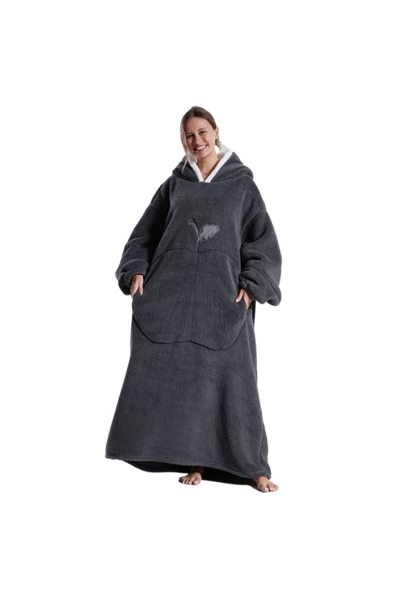 Wearable Blanket Hoodie for Women Men Adult Oversized Hooded Blanket Cozy Sweater Super Soft Comfortable Wearable Blanket with Sleeves Hoodie Sweatshirt with Pockets