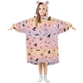 thumbnail image 1 of Wearable Blanket Hoodie for Halloween Themed Patterns Flannel Hooded Blanket with Pockets and Sleeves Suitable, 1 of 7