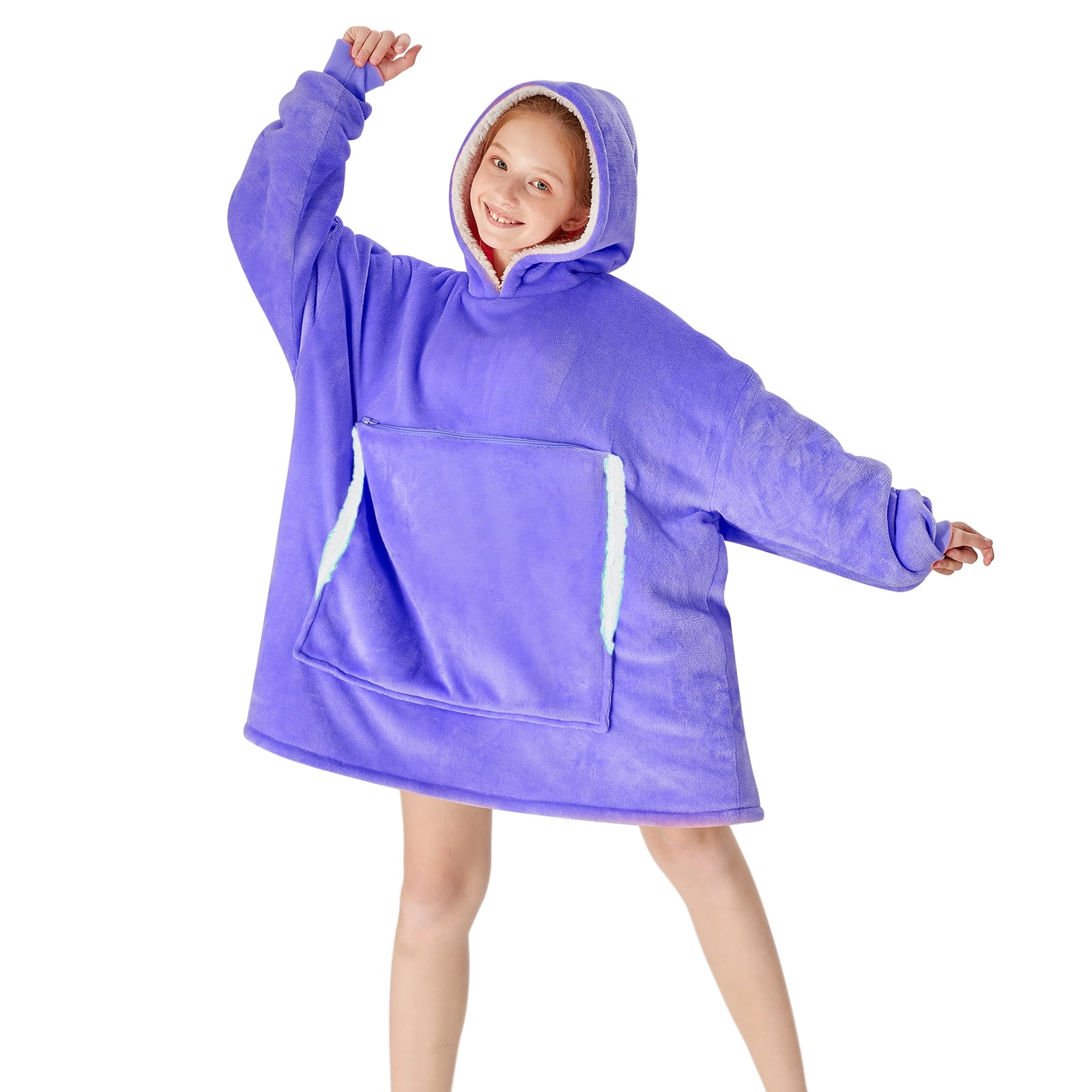 Kids Unisex Winter Warm Double Layers Hoodies Blanket main image 0