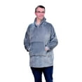 thumbnail image 1 of Wearable Blanket Hoodie for Unisex Oversized Ultra Soft Fleece Warm Comfy Sweatshirt One Size Fits All (Grey), 1 of 4