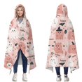 thumbnail image 1 of Wearable Blanket,Kawaii Halloween Ghosts Pattern Hooded Wearable Flannel Blanket for Adults & Teens,Winter Poncho Shawl Wrap Cape Cozy Anti-Pill,60"x80", 1 of 5