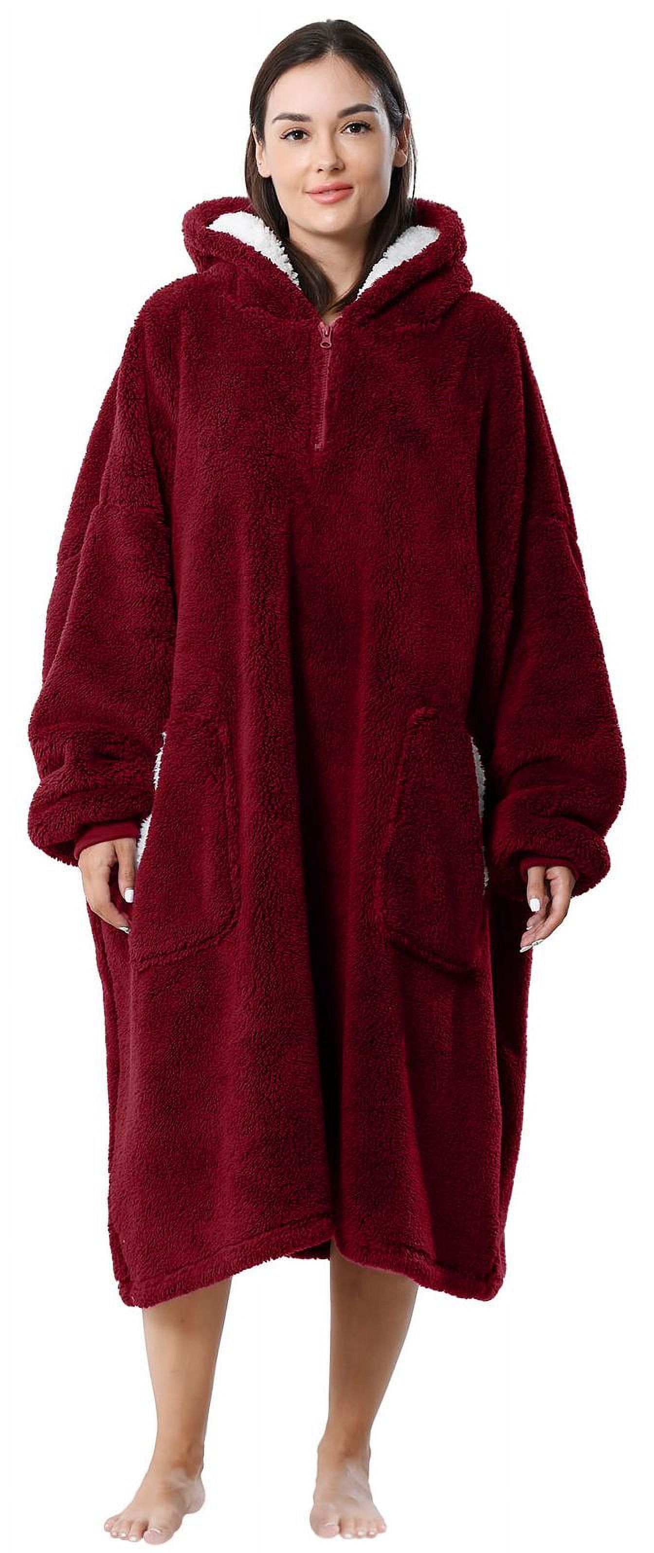 Wearable Blanket, LOFIR Blanket Hoodies, Soft Warm Fleece Wearable ...