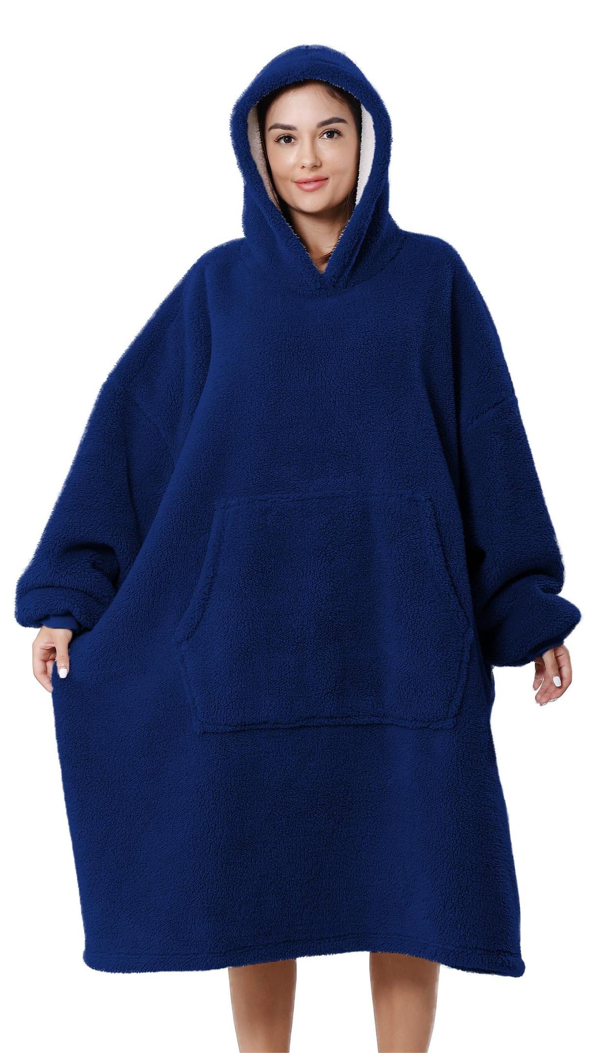 Wearable Blanket, LOFIR Blanket Hoodies, Soft Warm Fleece Wearable