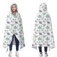 thumbnail image 1 of Wearable Blanket,Light Dinosaurs Pastel Pattern Hooded Wearable Flannel Blanket for Adults & Teens,Winter Poncho Shawl Wrap Cape Cozy Anti-Pill,60"x80", 1 of 4
