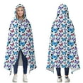 thumbnail image 1 of Wearable Blanket,Lightblue Butterfly Pattern Hooded Wearable Flannel Blanket for Adults & Teens,Winter Poncho Shawl Wrap Cape Cozy Anti-Pill,50"x60", 1 of 5
