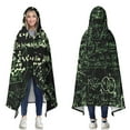 thumbnail image 1 of Wearable Blanket,Math Equations Glowing Green Pattern Hooded Wearable Sherpa Blanket for Adults & Teens,Winter Poncho Shawl Wrap Cape Thick Warm,50"x60", 1 of 5