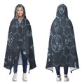 thumbnail image 1 of Wearable Blanket,Math Equations Science Symbols Black Pattern Hooded Wearable Flannel Blanket for Adults & Teens,Winter Poncho Shawl Wrap Cape Cozy Anti-Pill,50"x60", 1 of 5