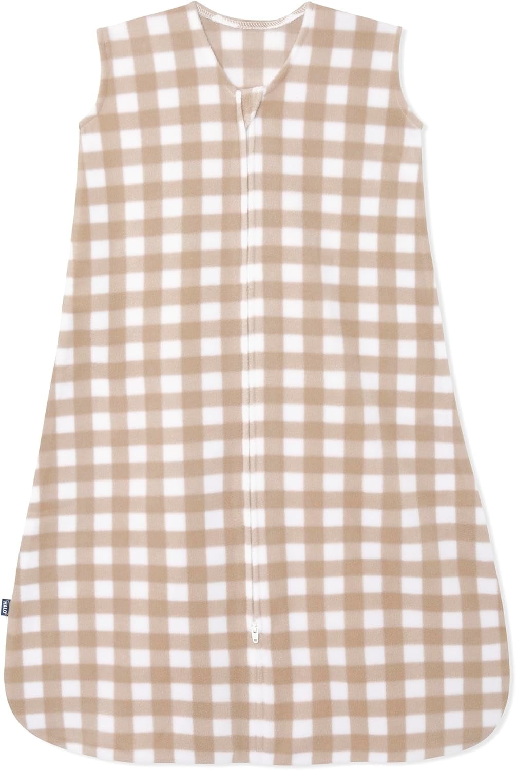 HALO Wearable Blanket Micro-Fleece Tog 1.0, Gingham Tan, Medium