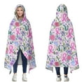 thumbnail image 1 of Wearable Blanket,Pink Breast Cancer Hooded Wearable Sherpa Blanket for Adults & Teens,Winter Poncho Shawl Wrap Cape Thick Warm,50"x60", 1 of 5