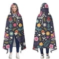 thumbnail image 1 of Wearable Blanket,Pioneer Flower Floral Print Pattern Hooded Wearable Sherpa Blanket for Adults & Teens,Winter Poncho Shawl Wrap Cape Thick Warm,60"x80", 1 of 5