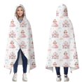 thumbnail image 1 of Wearable Blanket,Princess Castle Pattern Hooded Wearable Flannel Blanket for Adults & Teens,Winter Poncho Shawl Wrap Cape Cozy Anti-Pill,60"x80", 1 of 5